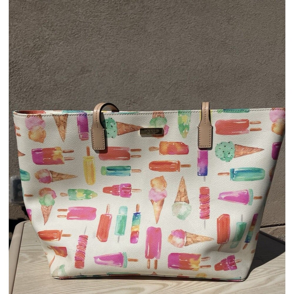 Kate Spade Flavor of The Month Ice Cream Francis Tote Popsicle Bag Large